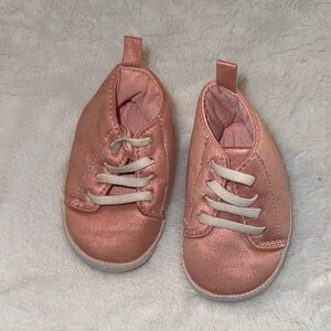 Carters 0-3 months Child of Mine Pink Baby Walker Shoes with Soft Suede Material